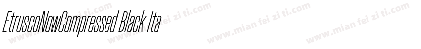EtruscoNowCompressed Black Italic字体转换